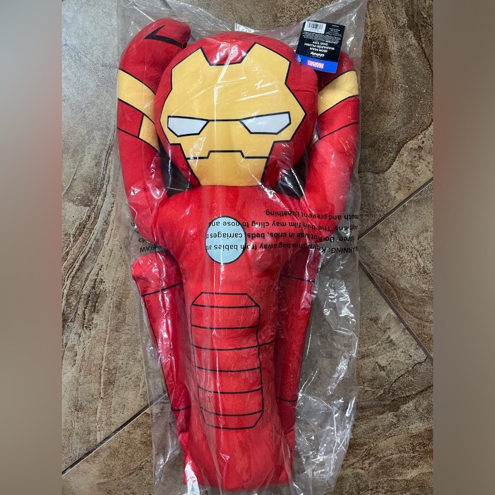 Marvel Iron Man Dog Toy - Red and Gold